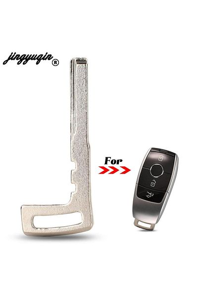 jingyuqin For Mercedes Benz 2017 E Class W213 2018 S Smart Car Key Blade Emergency Insert Key Fob...