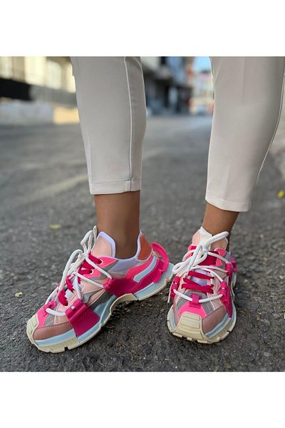 diclepolat Pantofi sport Lopez Powder Fujya cu dantelă pentru femei