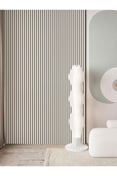 VERA DEKOR 100 X 275 Cm Beyaz Akustik Panel Beyaz Çıta
