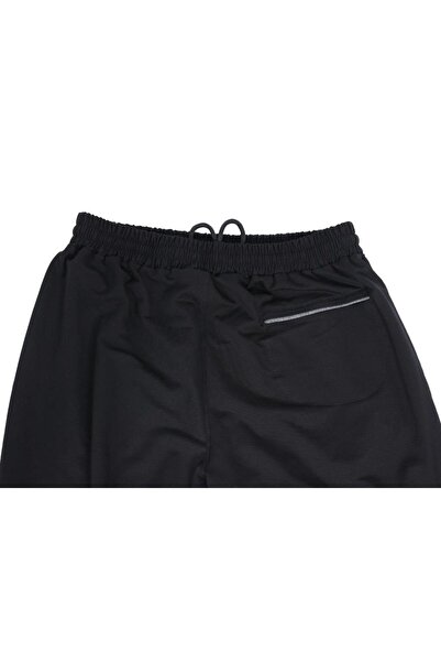 Sanalbolluk Oversize Elastic Waist Sweatpants Straight Black Color Gray Pocket Detail