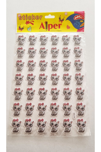 Modellino Kabartma Sticker Etiketler 30x17cm Emoji Kalp Hayvanlar Bayrak Meyv...