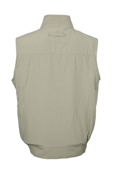Sanalbolluk Oversized Fabric Vest with Collar and Elastic Waist Cream Color