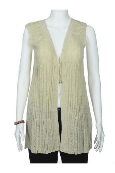 Sanalbolluk Buttonless Model Lace-Up Women's Knitwear Vest