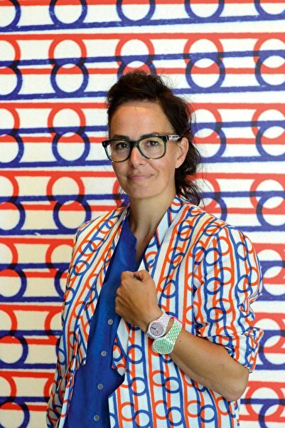 Swatch DUET IN BLUE & RED by Sigrid Calon