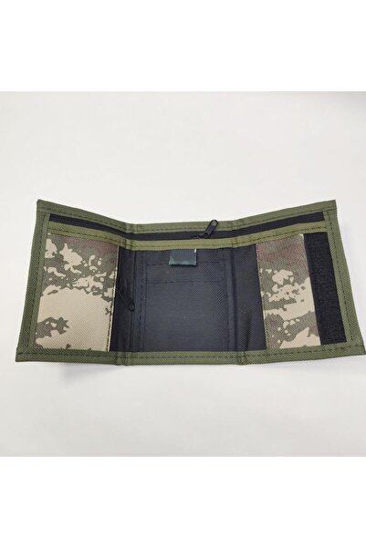 Arpelle Khaki Color Camouflage Waterproof Fabric Wallet