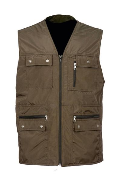 Sanalbolluk Oversized Summer Fabric Hunter Vest Khaki Color