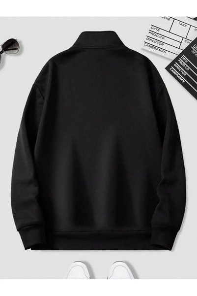 ciwi&life Unisex 2Ip Half Zipper Stand Collar Sweatshirt