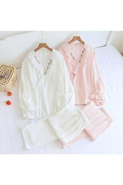 Global Organic Cotton Muslin Fabric Pajama Set