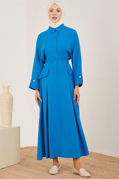 Armine Φούστα Cobalt Modal 23y1427 - Με τσέπες και λάστιχο