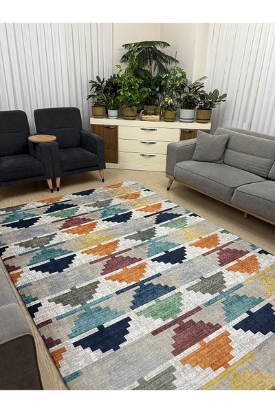 LİMAY Husa de covor practica fara burete - Lavabila - Decorativa - Tesatura de catifea - 6m2 (200x300)