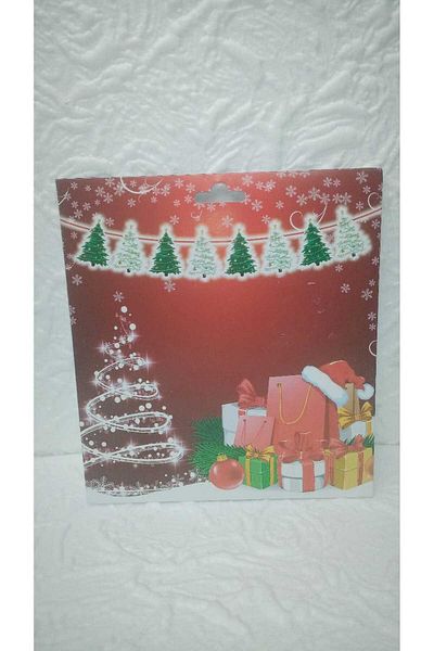 asöy Christmas Ornaments Decorative Christmas Banner Santa Claus Pine Christmas Wall Ornament