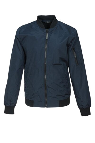 Sanalbolluk Men's Fabric Coat Summer Model Navy Blue Color