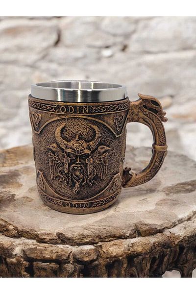 Mucha Norse Mythology Odin Stainless Steel Thermos Mug Cup