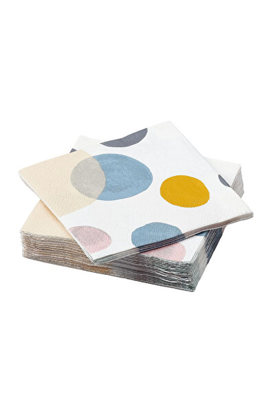 IKEA منديل بنمط نقطة KRUSTISTEL مقاس 24x24 سم