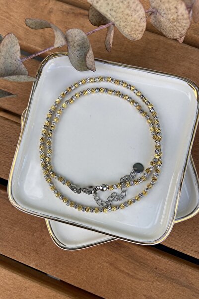 Generic Brand Steel Double Color Dorika Necklace 46 cm