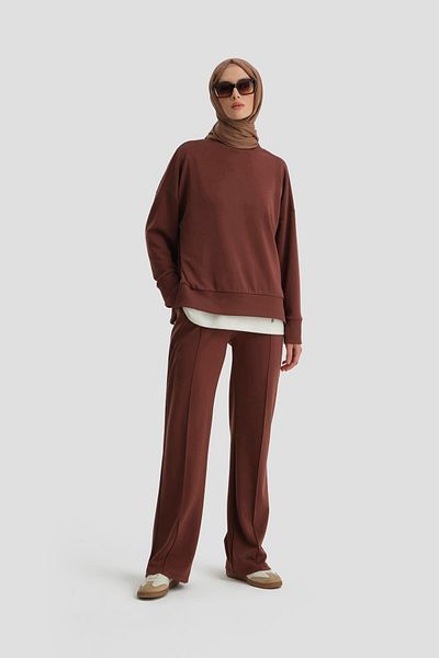 Armine Pantaloni roșii maro - Model 24kd6817