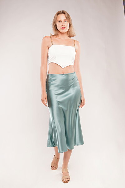 GABRİA Пола от сатен Габриа