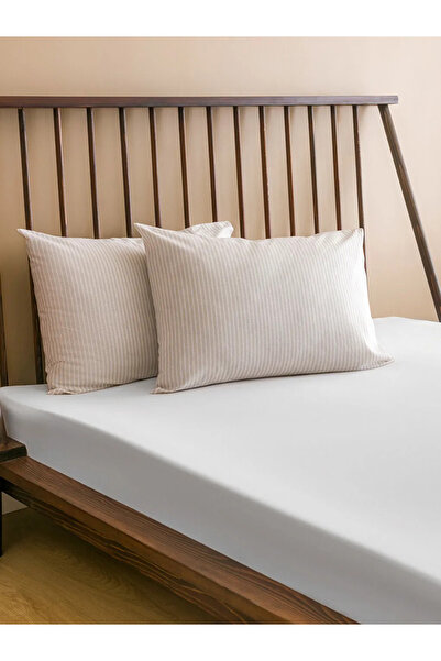 LC Waikiki Home Beige Stripe Patterned Pillowcases Set of 2 50X70 cm
