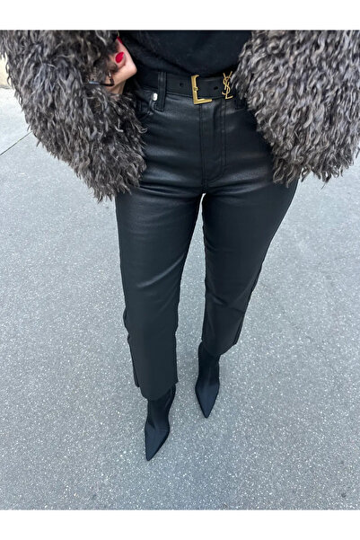 Genel Markalar Marka Model Siyah Mumlu Kesik Paça Jean