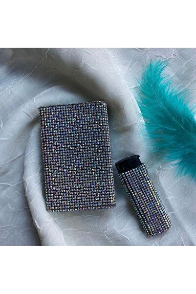 Zey Desing JANJAN SLENDER TAŞLI SiGARA KUTUSU VE ÇAKMAK