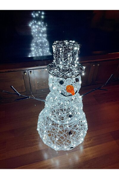 BENİMOLMALI ثلج مزخرف ملفوف بإضاءة LED مقاس 90 سم جاهز للتركيب - هدية عيد الم...