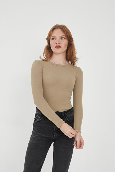 Wearflawless Γυναικεία 100% ΒΑΜΒΑΚΙ 3 τμχ Σετ μπλούζα με μακρυμάνικη λαιμόκοψη