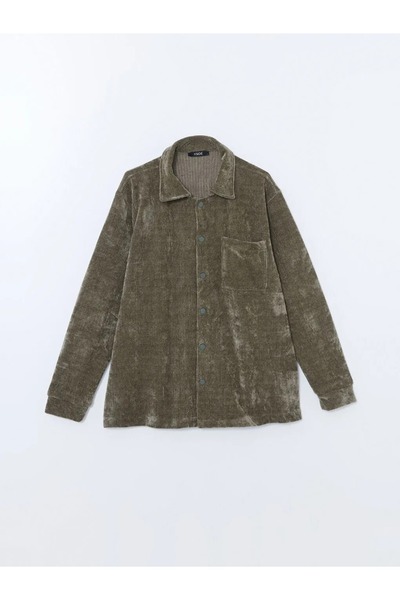 LC Waikiki XSIDE Rahat Kalıp Uzun Kollu Kadife Erkek Gömlek cent trade