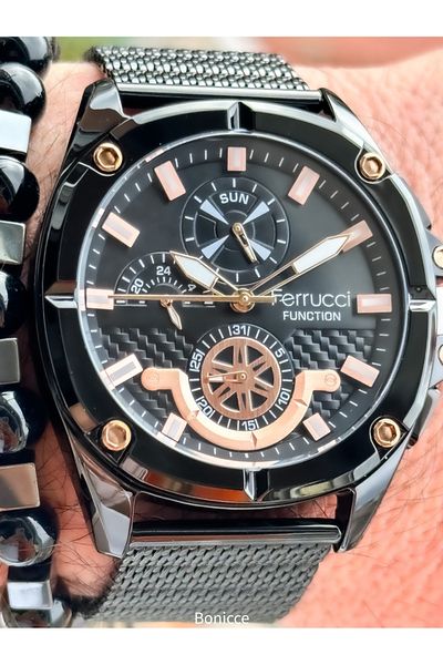 Ferrucci Silver Men's Wristwatch + Bracelet Gift