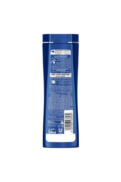 Clear Shampoo 200 ml Cool Sport Menthol (BLUE) --- Clear Cool Sport Menthol Shampoo 200 ml Blue