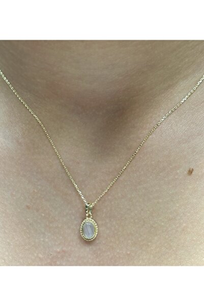 Hakan Güler Kuyumculuk Altın Doğal Taş Kolye Uçlu Zincir