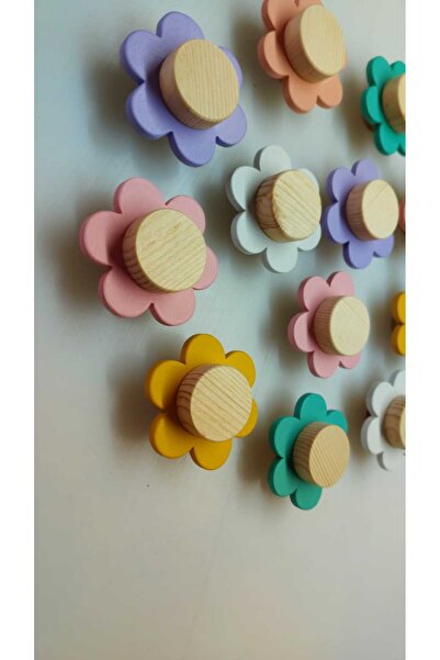 afralya home 3 Pieces! Papatya Baby Room Wooden Drawer / Cabinet Handle Figured Handle, Crown Shaped Drawer Handle