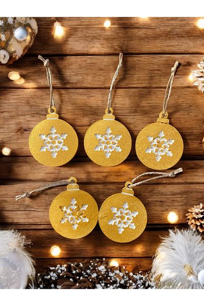 MOMİKO TASARIM 5Pcs Christmas Tree Ornament Handmade