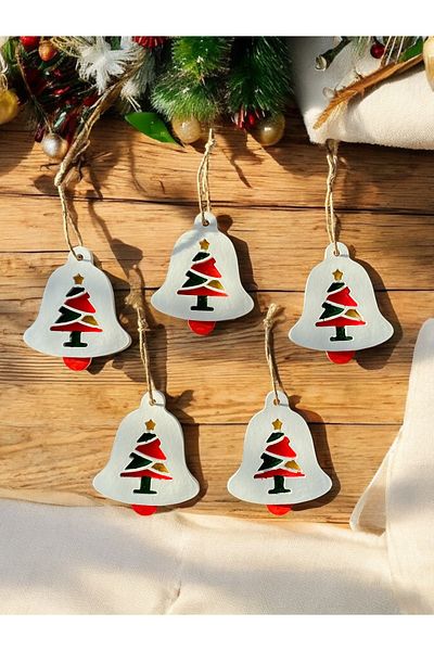 MOMİKO TASARIM 5Pcs Christmas Tree Ornament Handmade