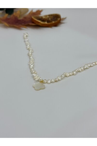 DURAN TAKI TASARIM Hakiki İnci Sedef Van Cleef Gümüş Kolye