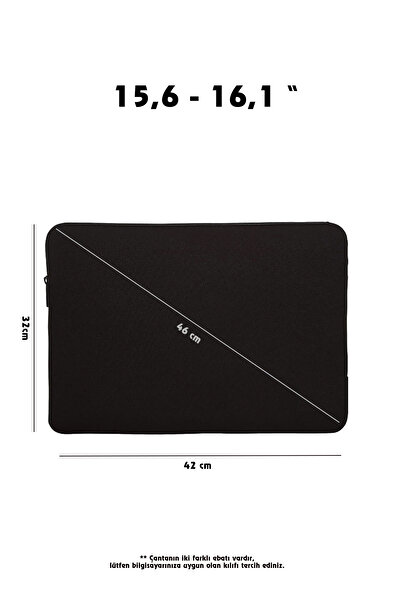 Luvenis Μαύρη θήκη με φερμουάρ 13-14-15,6-16 ιντσών Τσάντα φορητού υπολογιστή & σημειωματάριου