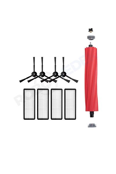 robotyedek Roborock QRevo MaxV / QRevo Pro / QRevo S أسود متوافق مع مجموعة مرشحات Hepa بدون فرشاة - 9 قطع