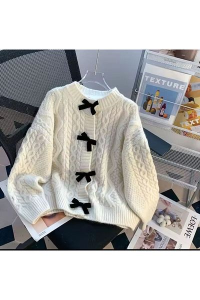 Aesthia Cardigan cu detaliu panglică Cardigan oversize