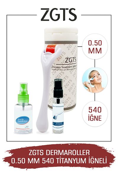 Zgts Dermaroller 0.50 Mm Titanium 540 Needlework Derma Roller