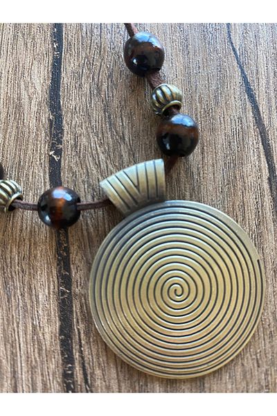 Store Retro Gold Color Metal Alloy Ethnic Necklace