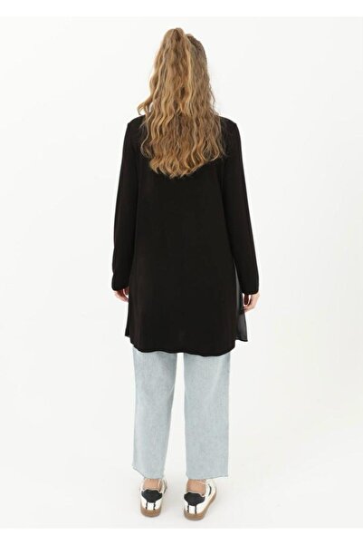 Puane Kokoş My Accessories Puane Front Chifon Detail Long Sleeve Blouse