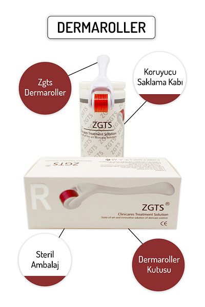 Zgts Dermaroller 0.75 Mm Titanium 540 Needlework Derma Roller