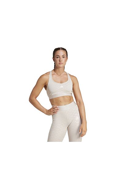 adidas Pwr Ms Hyglm Q4 Women's Sports Bra Ix3195 Cream