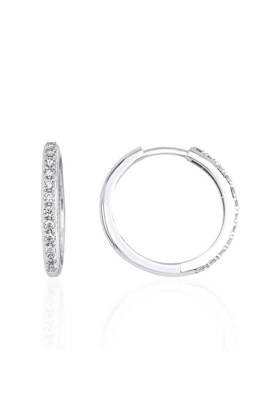 DesignbyKairos 14 Ayar Altın Mini Taşlı Halka Küpe