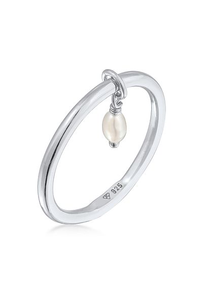 ELLI Inel Doamnelor Stack Basic Cu Perle De Cultură De Apă Dulci În Argint Sterling 925
