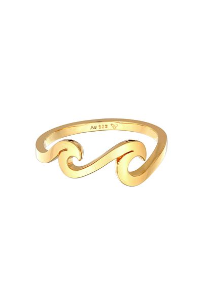 ELLI Ring Ladies Waves Maritime Basic In 925 Sterling Silver