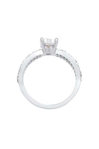 ELLI Zásnubní prsten se zirkony ze sterlingového stříbra 925, zásnubní prsten se zirkony