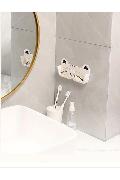 glasses accessory White Wall Mountable Glasses Hanger - Bathroom Bedroom Organizer