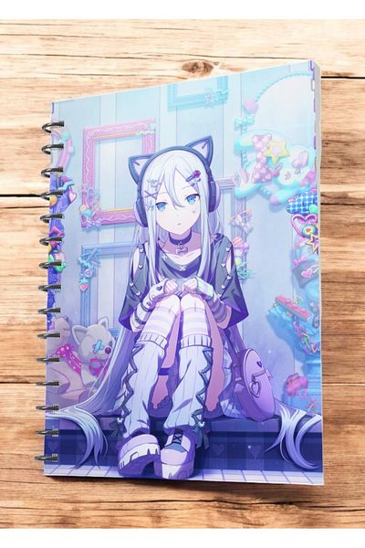 nihonwosekai 50 Sheets Hatsune Miku Colorful Pjsekai Project Sekai Anime A5 Boy Spiral Notebook Yoisaki Kanade