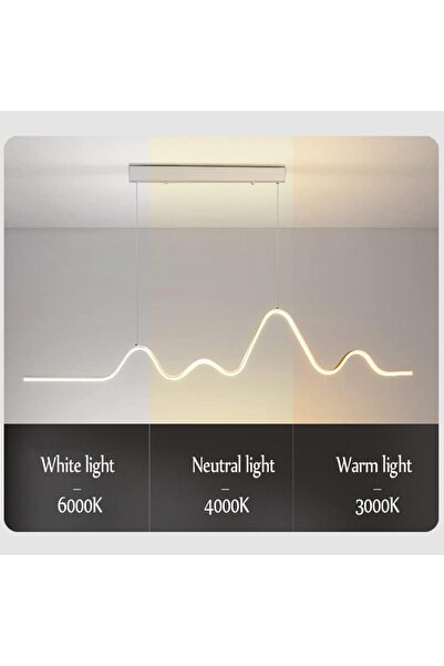 MAG Wave / Sarkıt Avize / 120 Cm / Antrasit Gövde / 3 Renk Işık