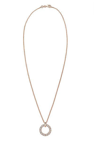 ELLI Geo-Kreis-Halskette für Damen – 925er Sterlingsilber mit Kristallen